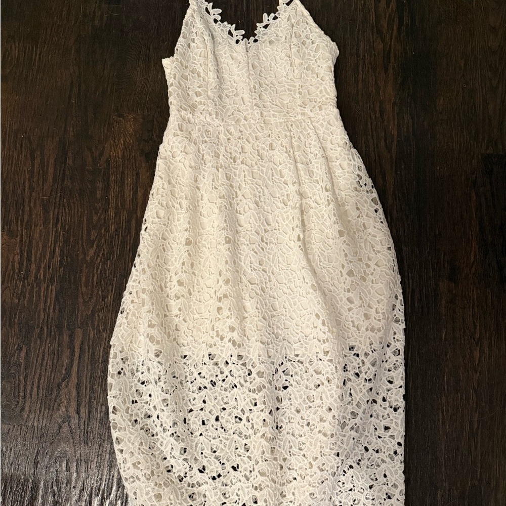 Astr The Label Ivory Lace Dress